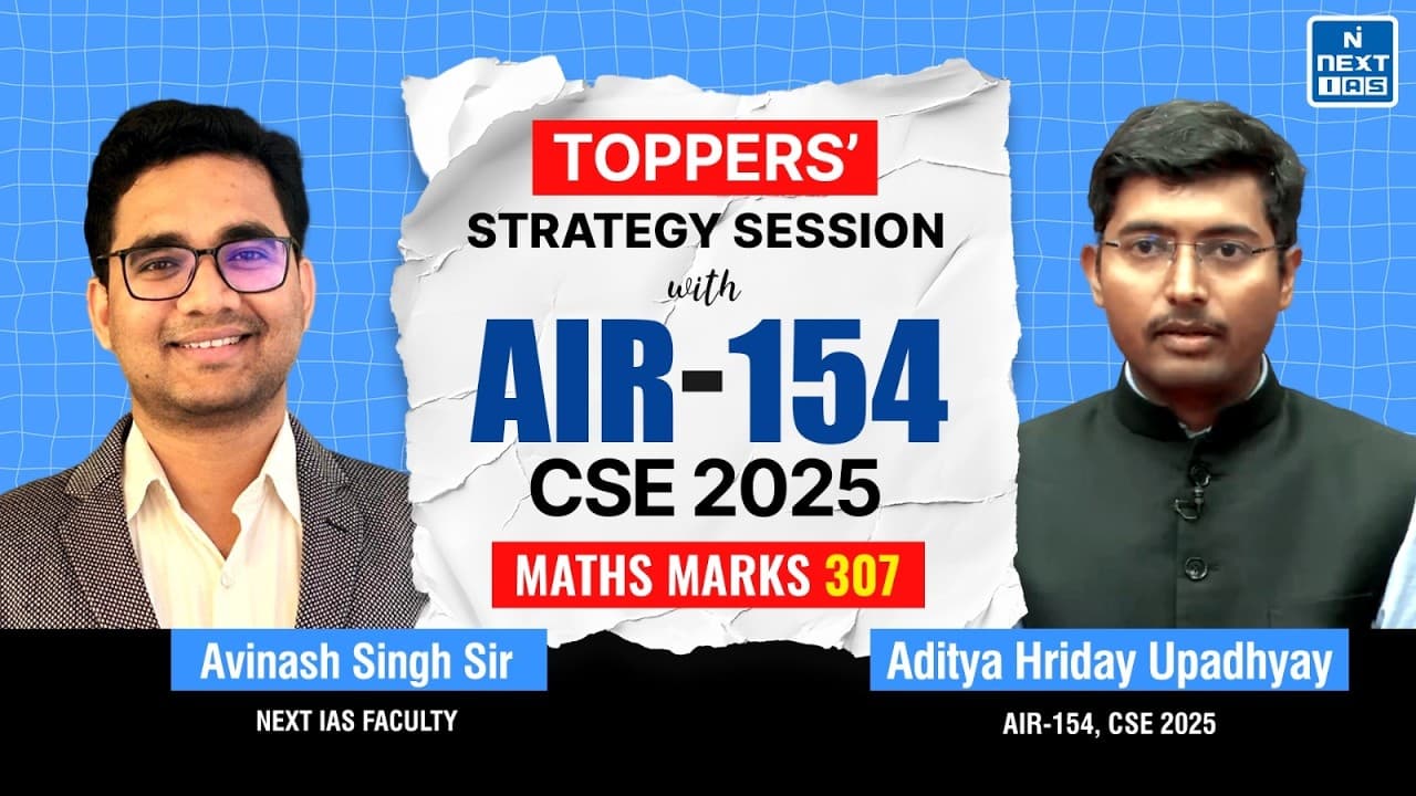 Aditya Hriday Upadhya AIR 154 | Maths Optional Marks 307 | Toppers' Strategy Session
