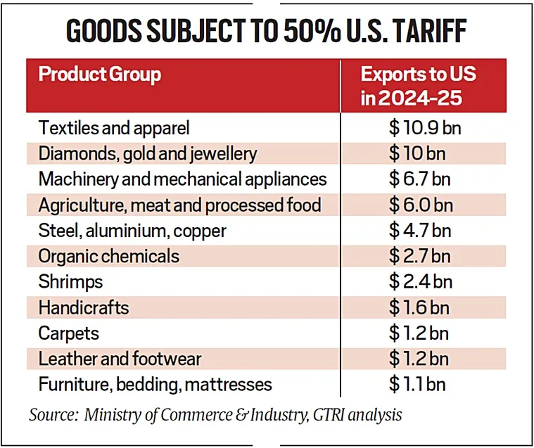 USA’s 50% Tariffs on Indian Exports and Its Implications