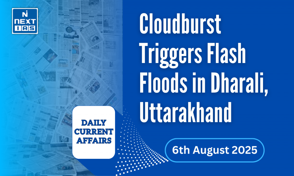 cloudburst triggers flash floods in dharali Uttarakhand
