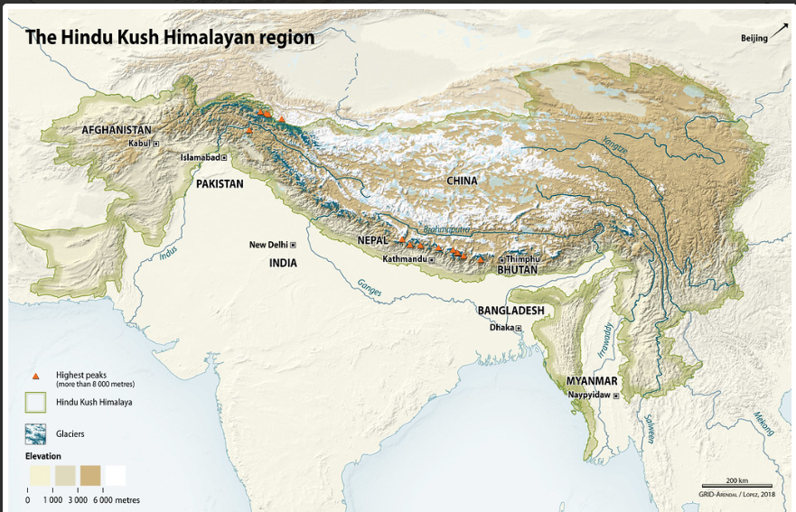regions of hindu kush himalaya (hkh)