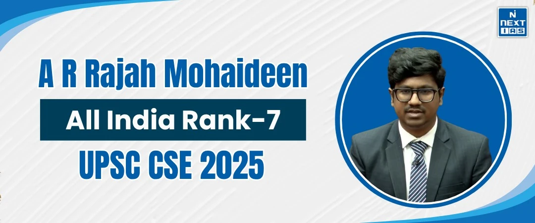 A R Rajah Mohaideen, AIR 7, UPSC CSE 2025