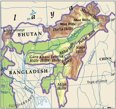 eastern hills or the purvanchal
