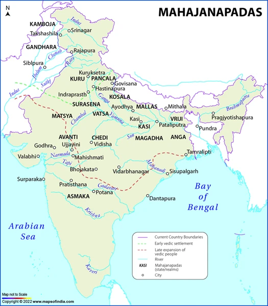 mahajanapadas map